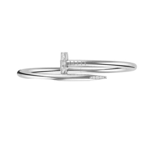 14k White Gold Nail Bracelet