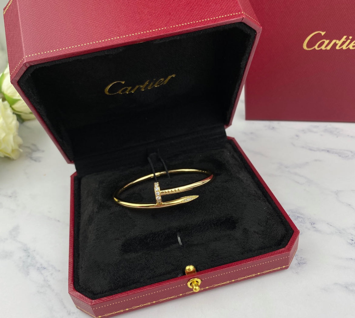 14k Yellow Gold Nail Bracelet