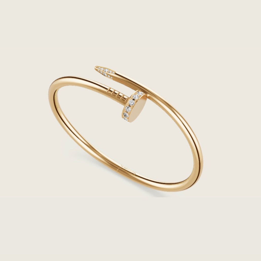 14k Yellow Gold Nail Bracelet