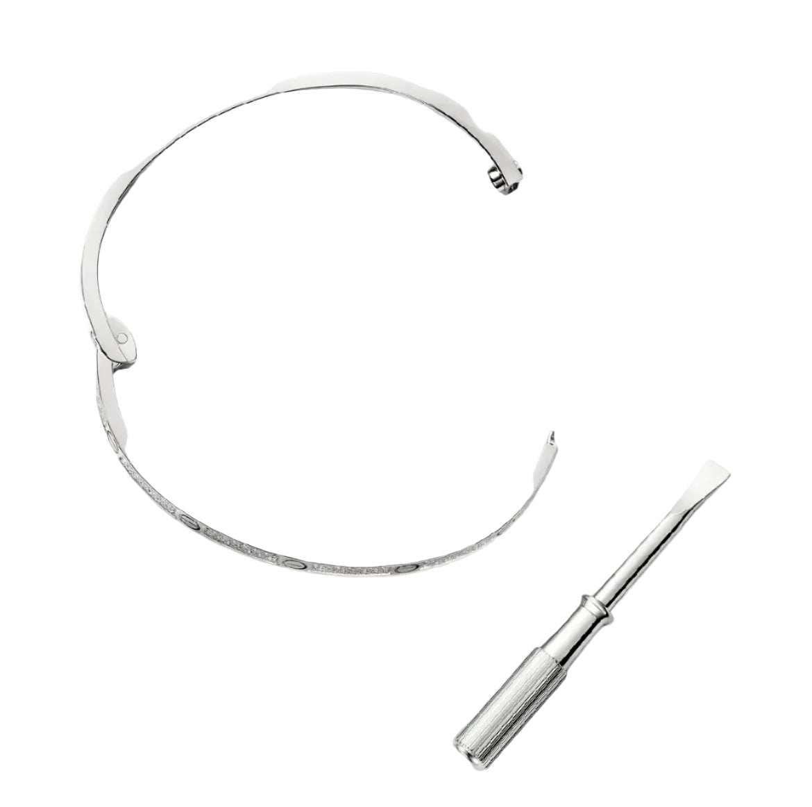 14k White Gold Love Bracelet/Small