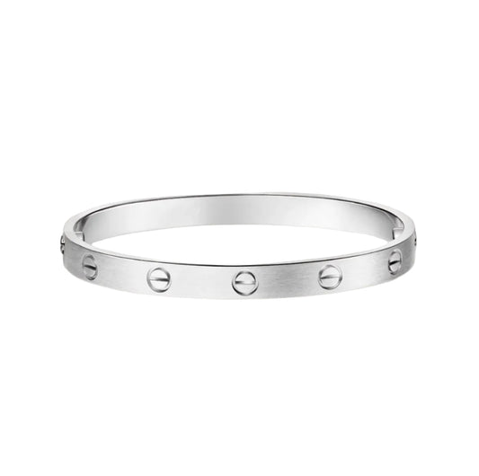 14k White Gold Love Bracelet