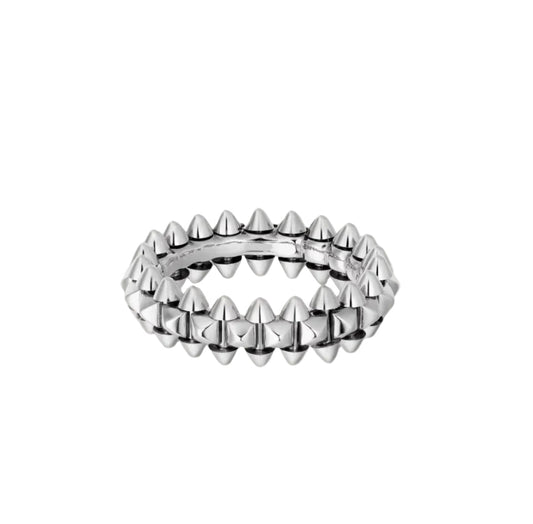14k White Gold Clash Ring