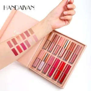 12 Colors Handaiyan Premium Velvet Matte Liquid Lipstick Set