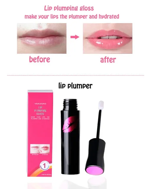 1PC 4ML Instant Volumising Gloss Plumping Lip Gloss Lip Plumper Makeup