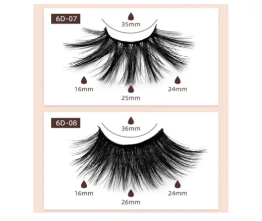 6D Mink Lashes #6D01 -  MQO 50 pcs