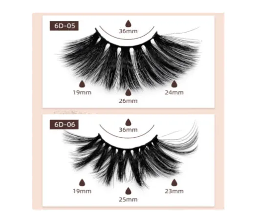 6D Mink Lashes #6D01 -  MQO 50 pcs