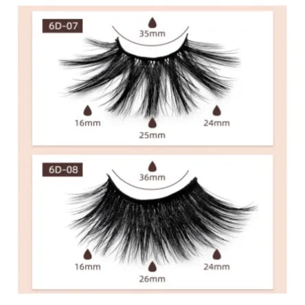 6D Mink Lashes #6D02 -  MQO 50 pcs