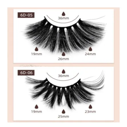 6D Mink Lashes #6D02 -  MQO 50 pcs