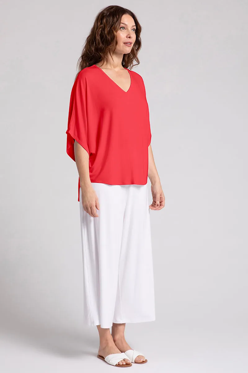 Bamboo V-Neck Dolman Top | Lipstick