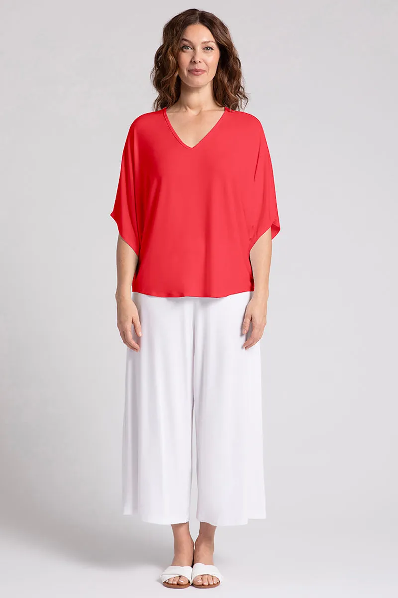 Bamboo V-Neck Dolman Top | Lipstick