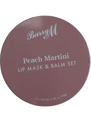 Barry M Cosmetics Lip Care Duo Tin Set - Peach Martini Hydrating Scrub & Tinted Balm