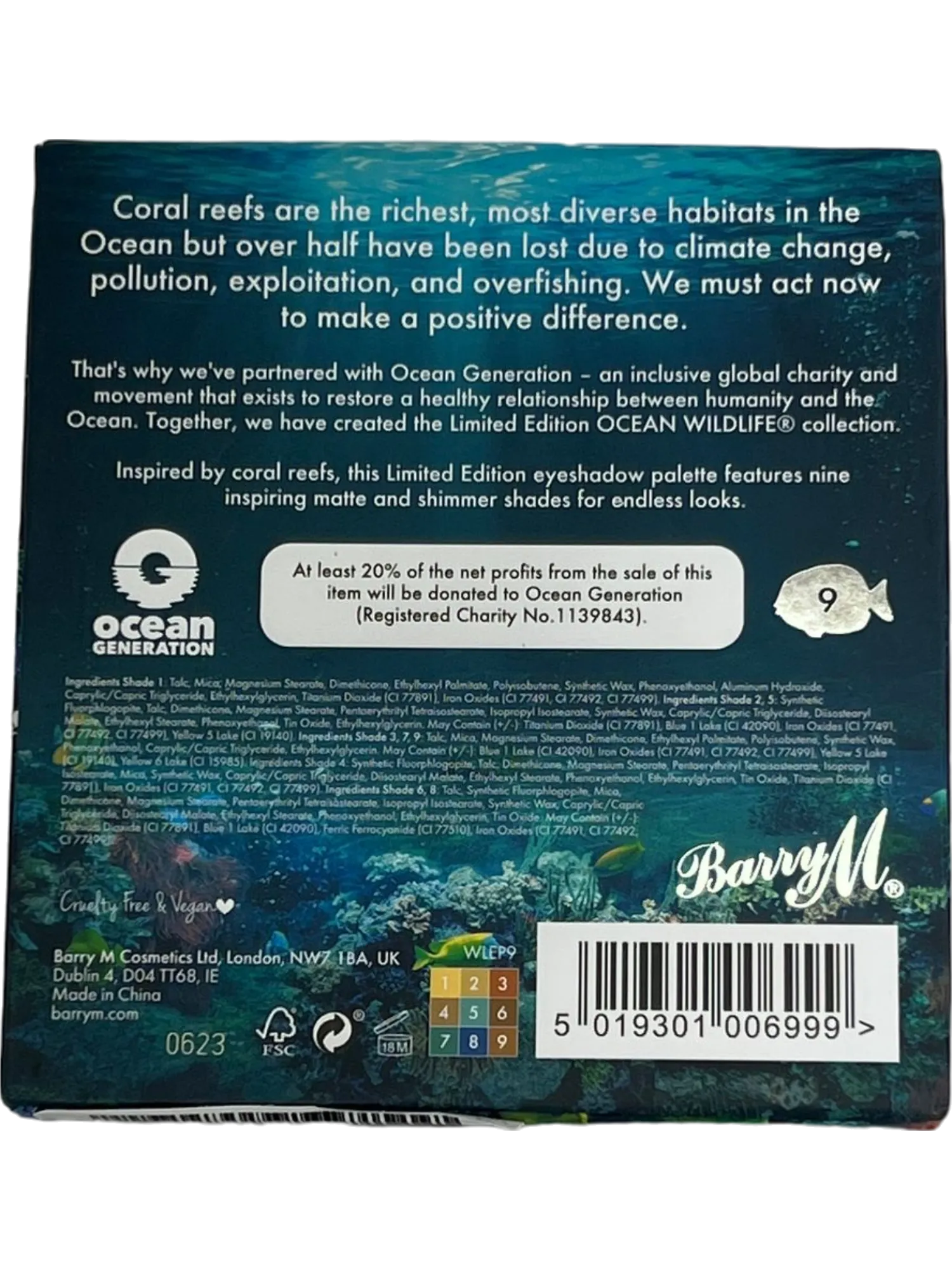 Barry M Limited Edition Ocean Wildlife Eyeshadow Palette