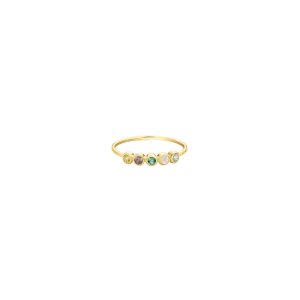 Birthstone Bar Ring - 14K Yellow Gold