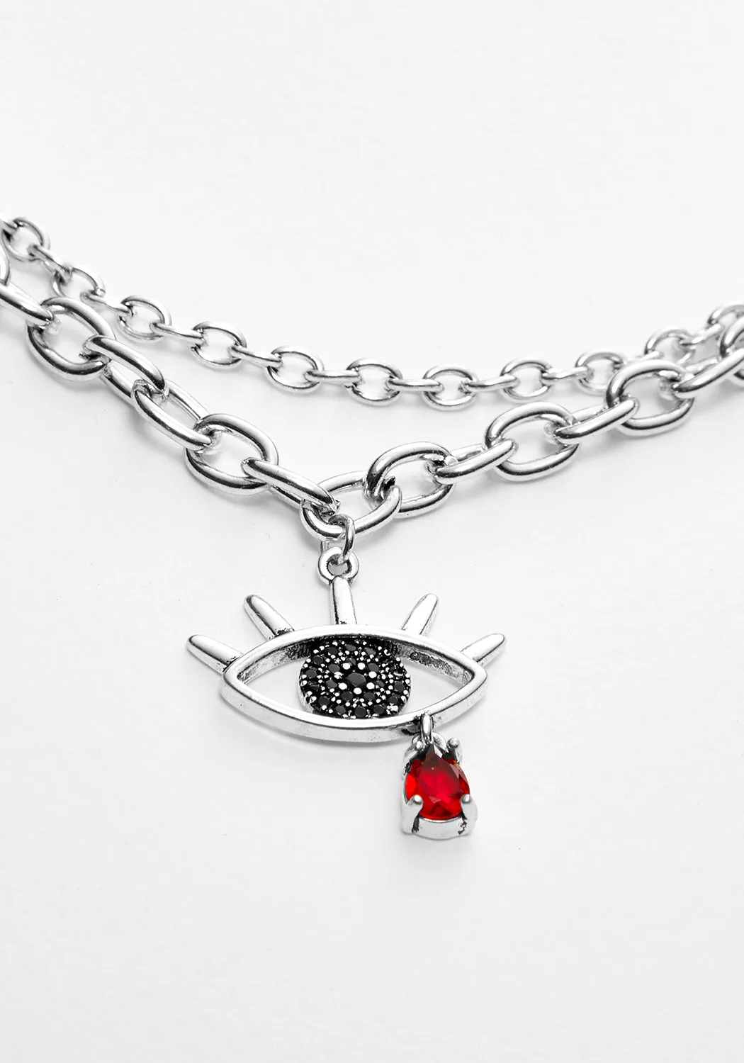 BLEEDING EYE CZ CHAIN CHOKER