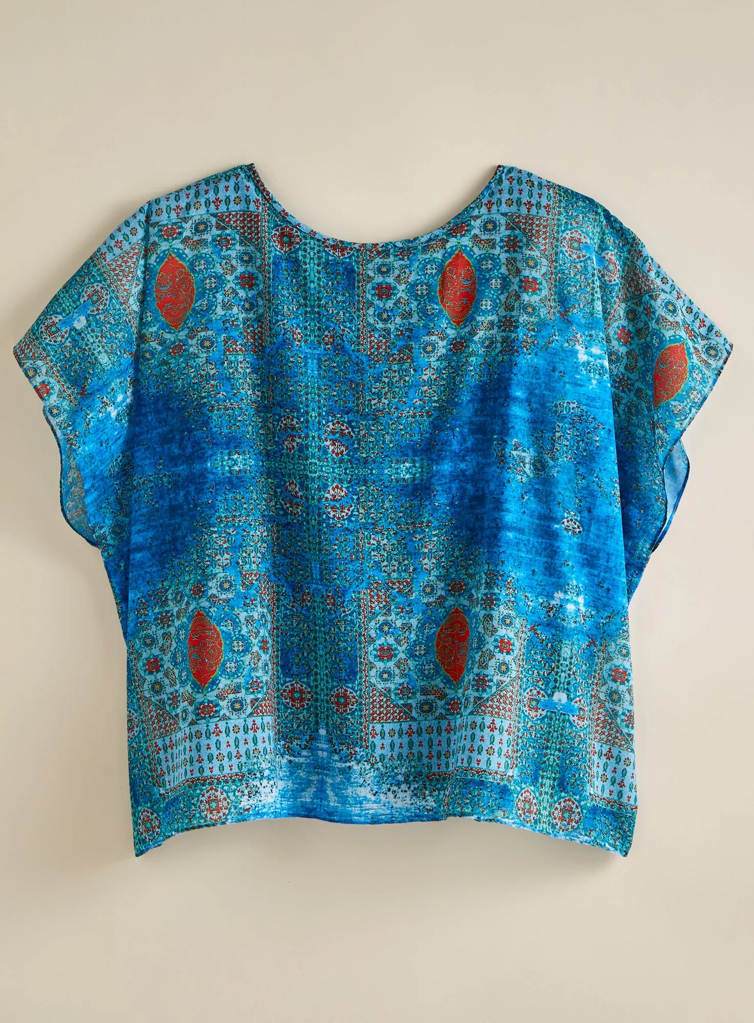 Blue City Caftan Top