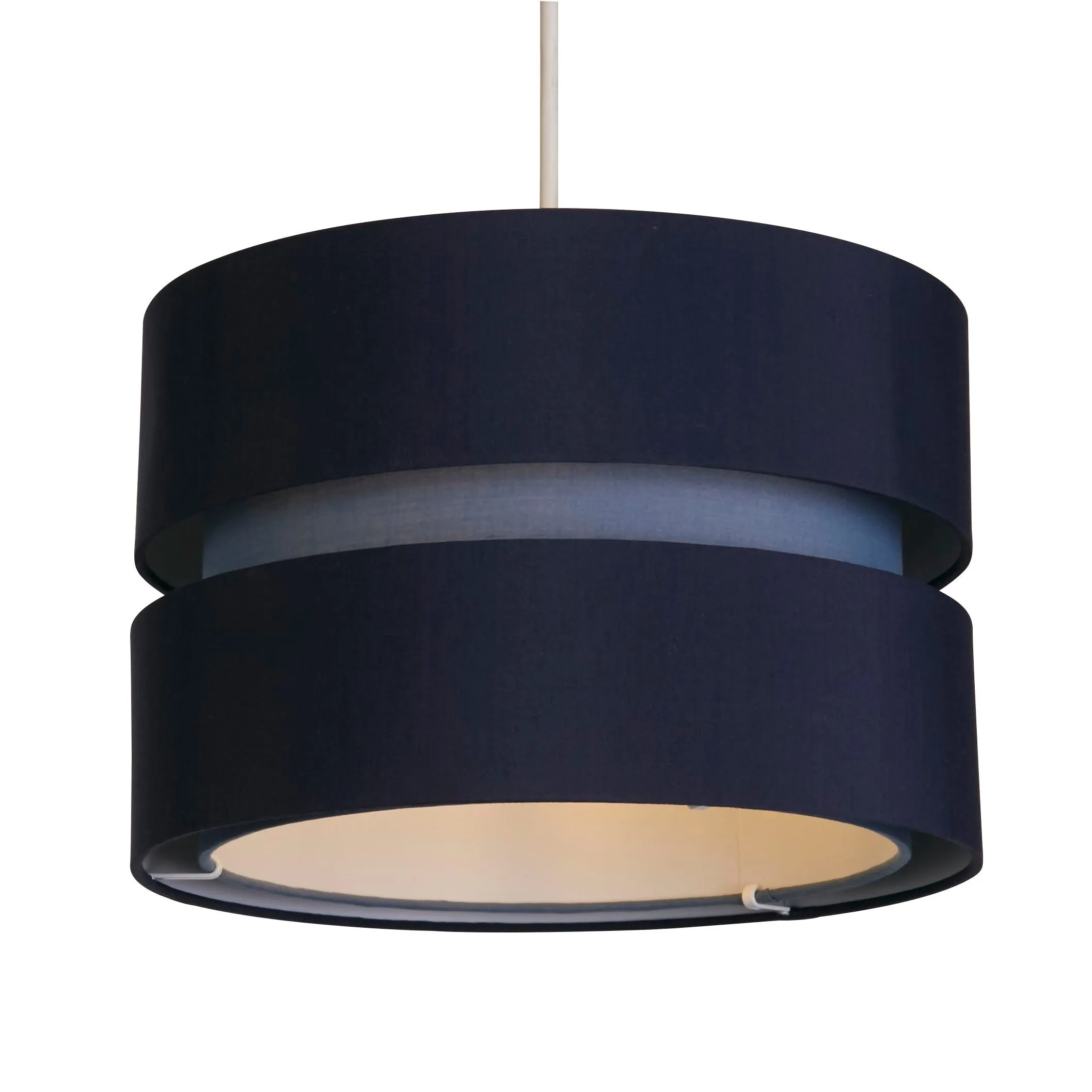 Blue Two Tone Tier Drum Shade (30cm)