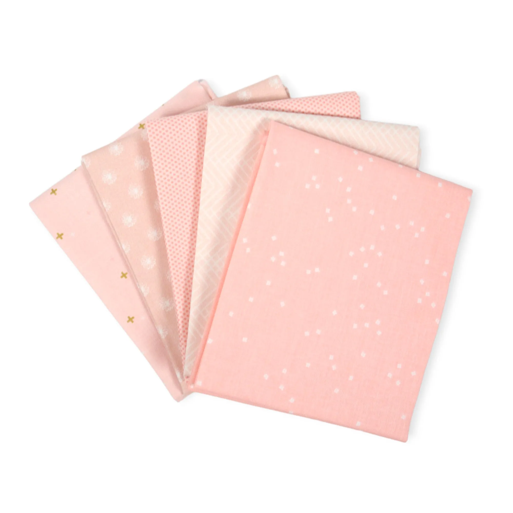 Blush Pink (5) Piece Fat Quarter Bundle