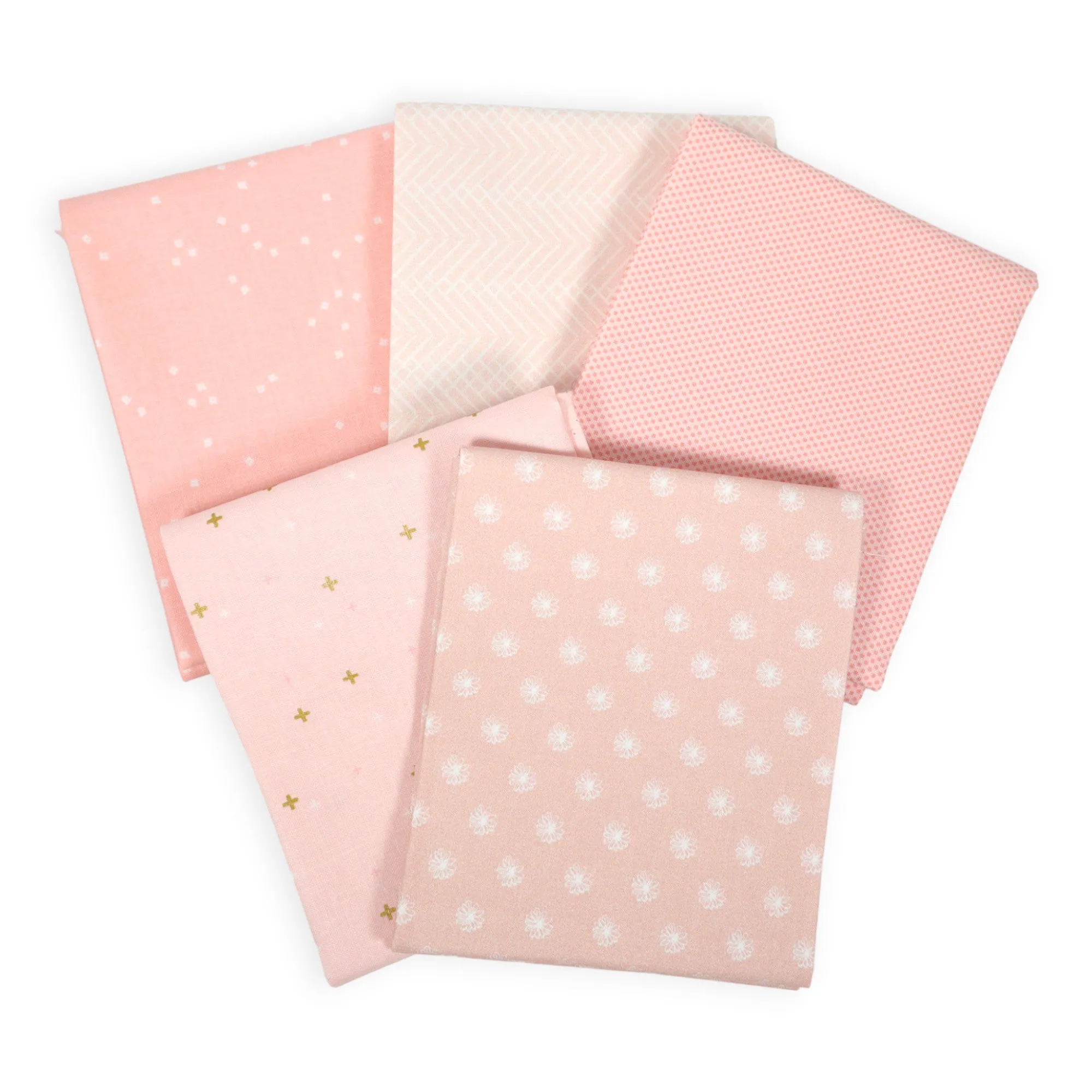 Blush Pink (5) Piece Fat Quarter Bundle