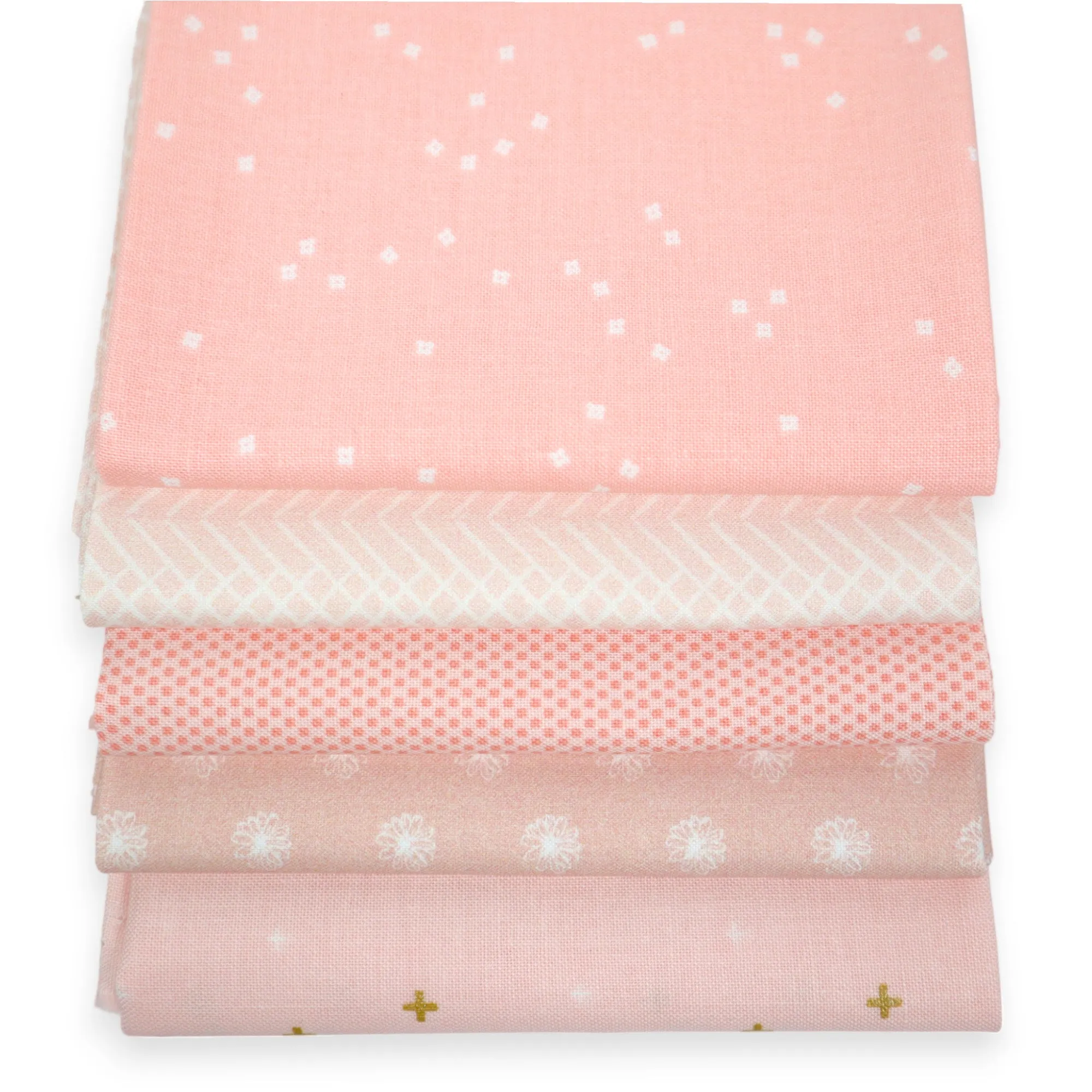 Blush Pink (5) Piece Fat Quarter Bundle