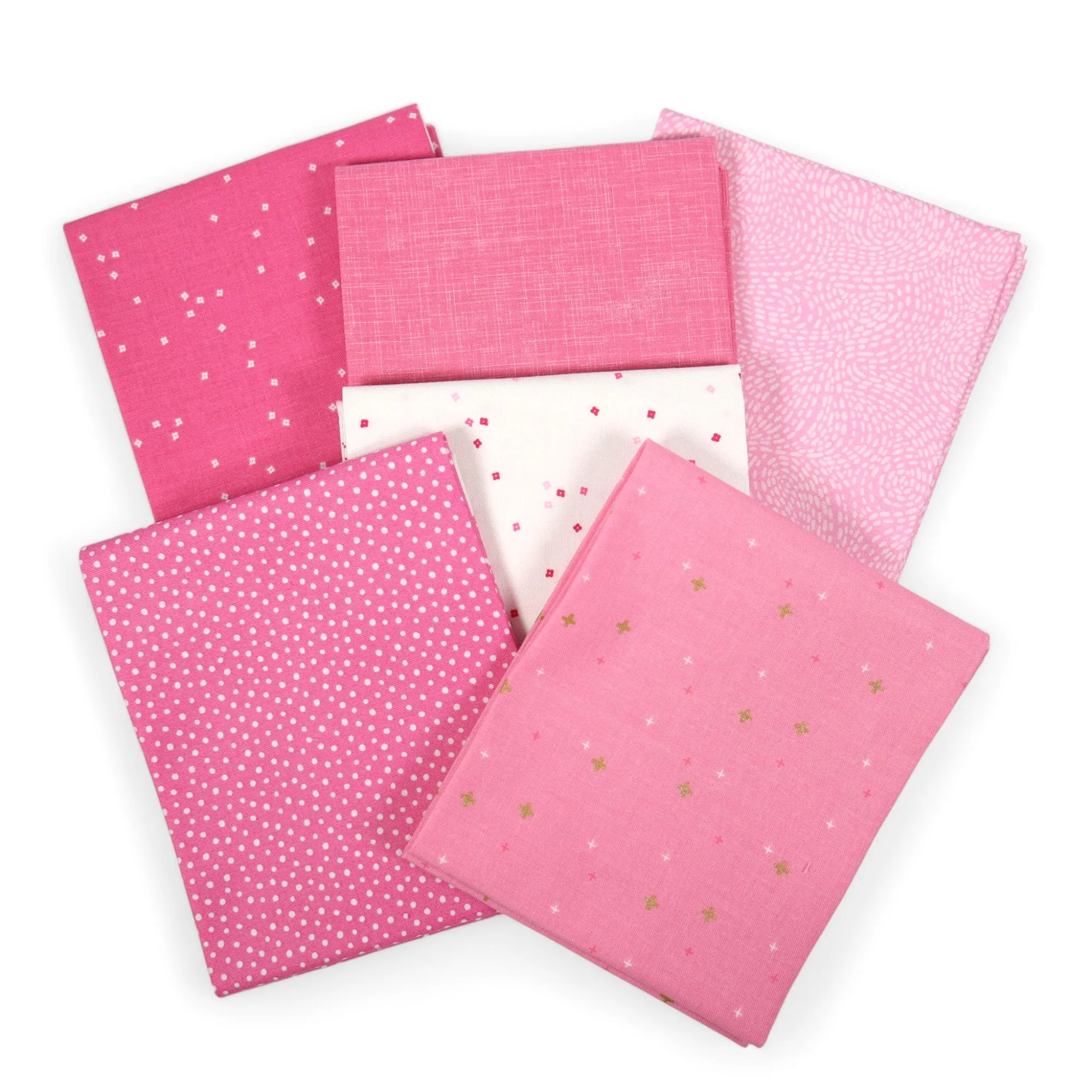 Bubble Gum Pink (6) Piece Fat Quarter Bundle