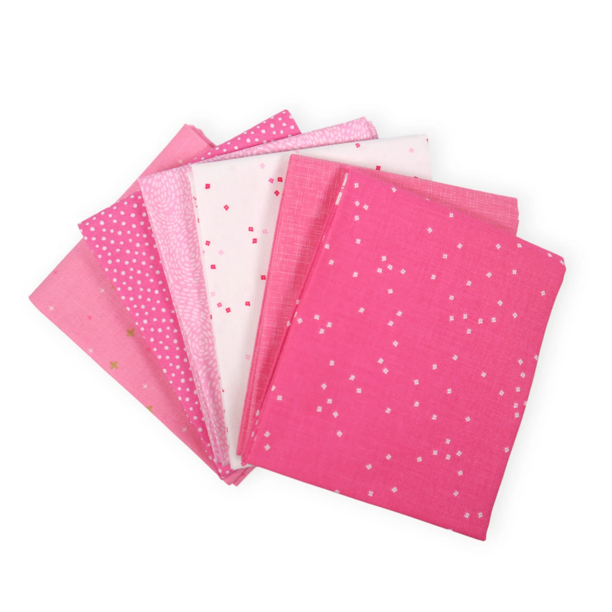 Bubble Gum Pink (6) Piece Fat Quarter Bundle