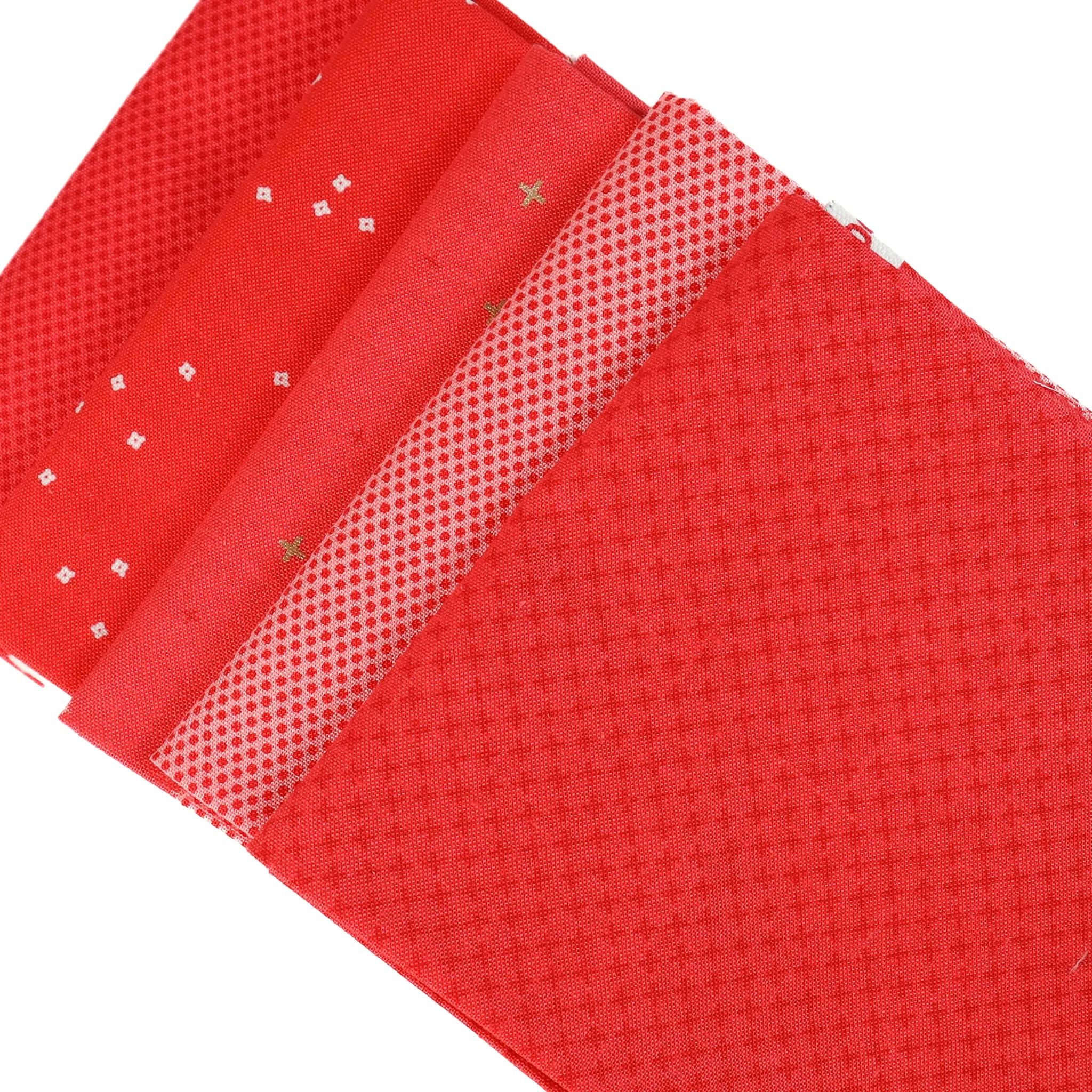 Cayenne Red (5) Piece Fat Quarter Bundle