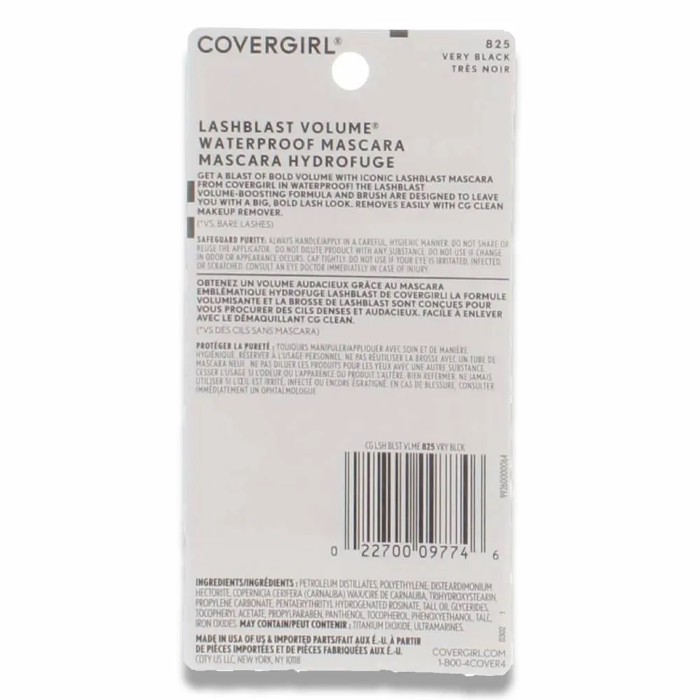 Covergirl - LashBlast Volume Waterproof Mascara Very Black 825 - 0.44 Oz - 24 Pack