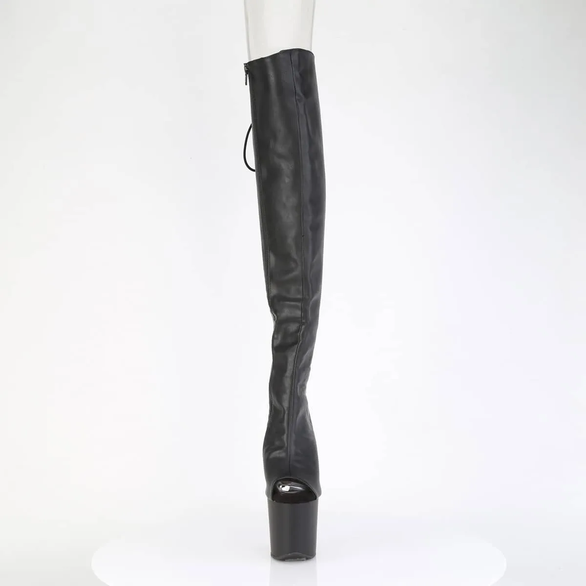 CRAZE-3019 Heelless Open Toe Over-the-Knee Boot