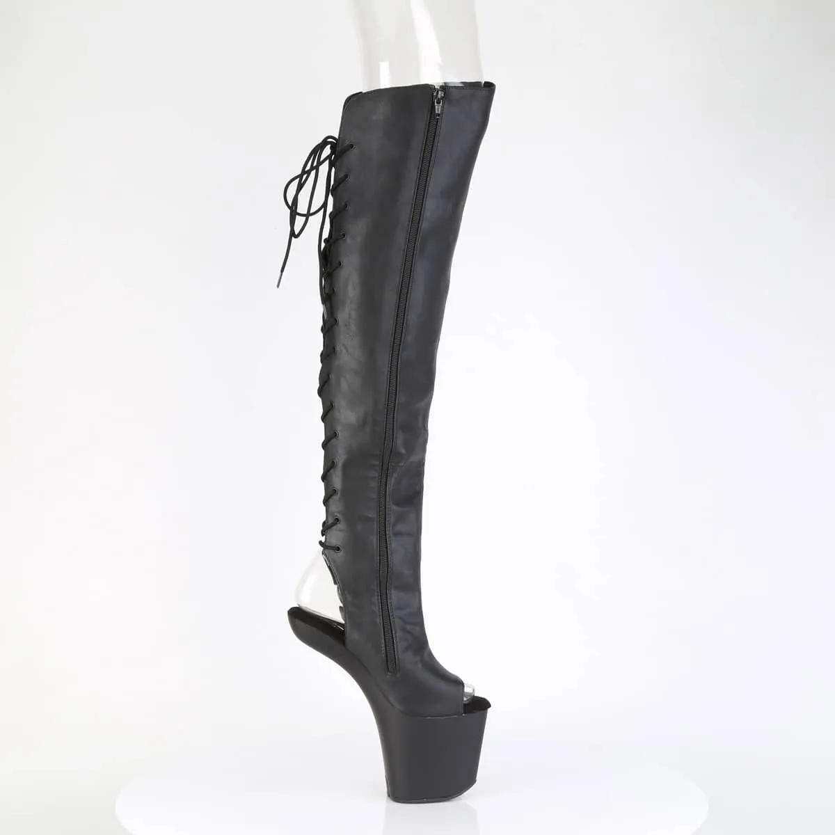 CRAZE-3019 Heelless Open Toe Over-the-Knee Boot