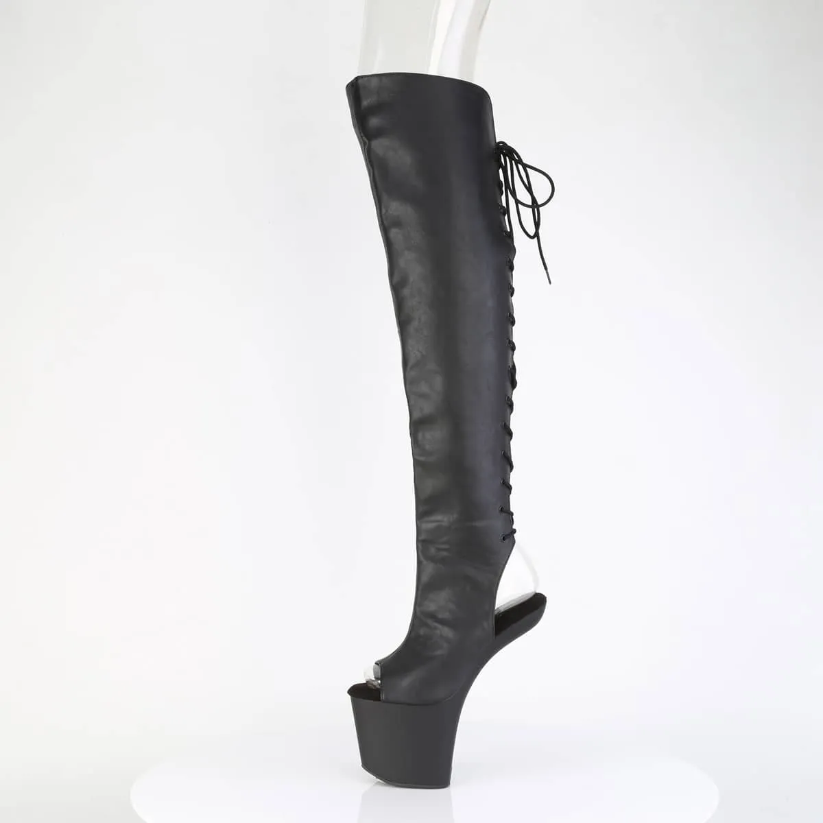 CRAZE-3019 Heelless Open Toe Over-the-Knee Boot