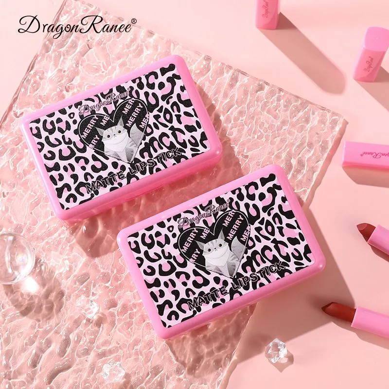 Dragon Ranee Leopard Print Velvet Matte Lipstick 6pcs Set DR26