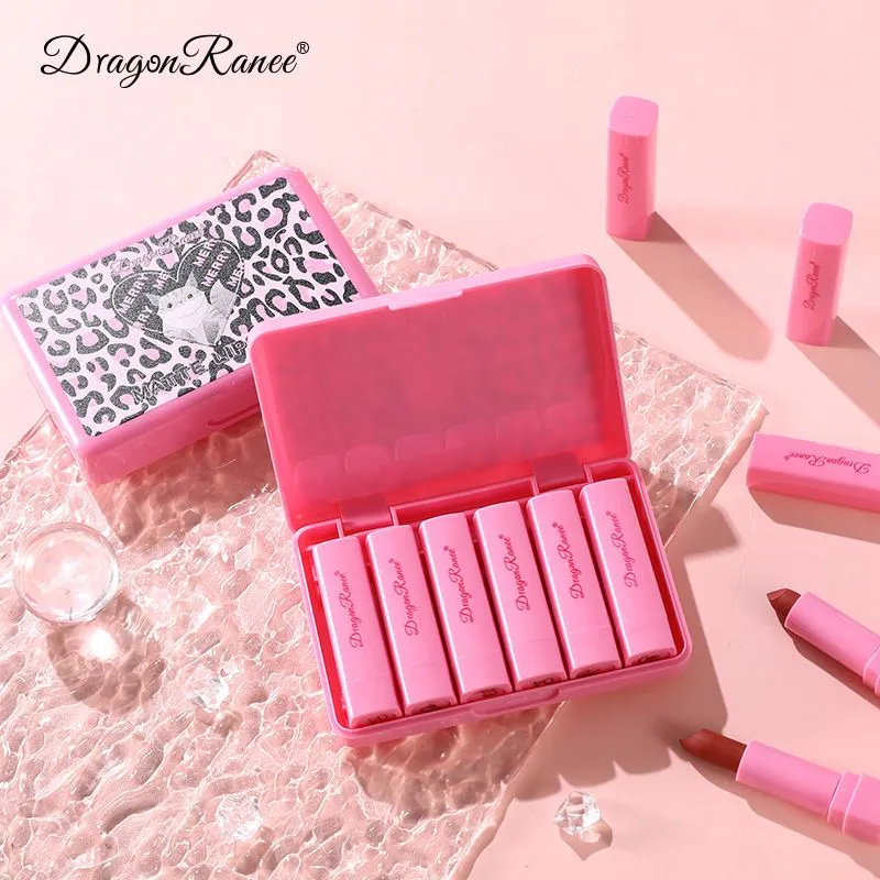 Dragon Ranee Leopard Print Velvet Matte Lipstick 6pcs Set DR26