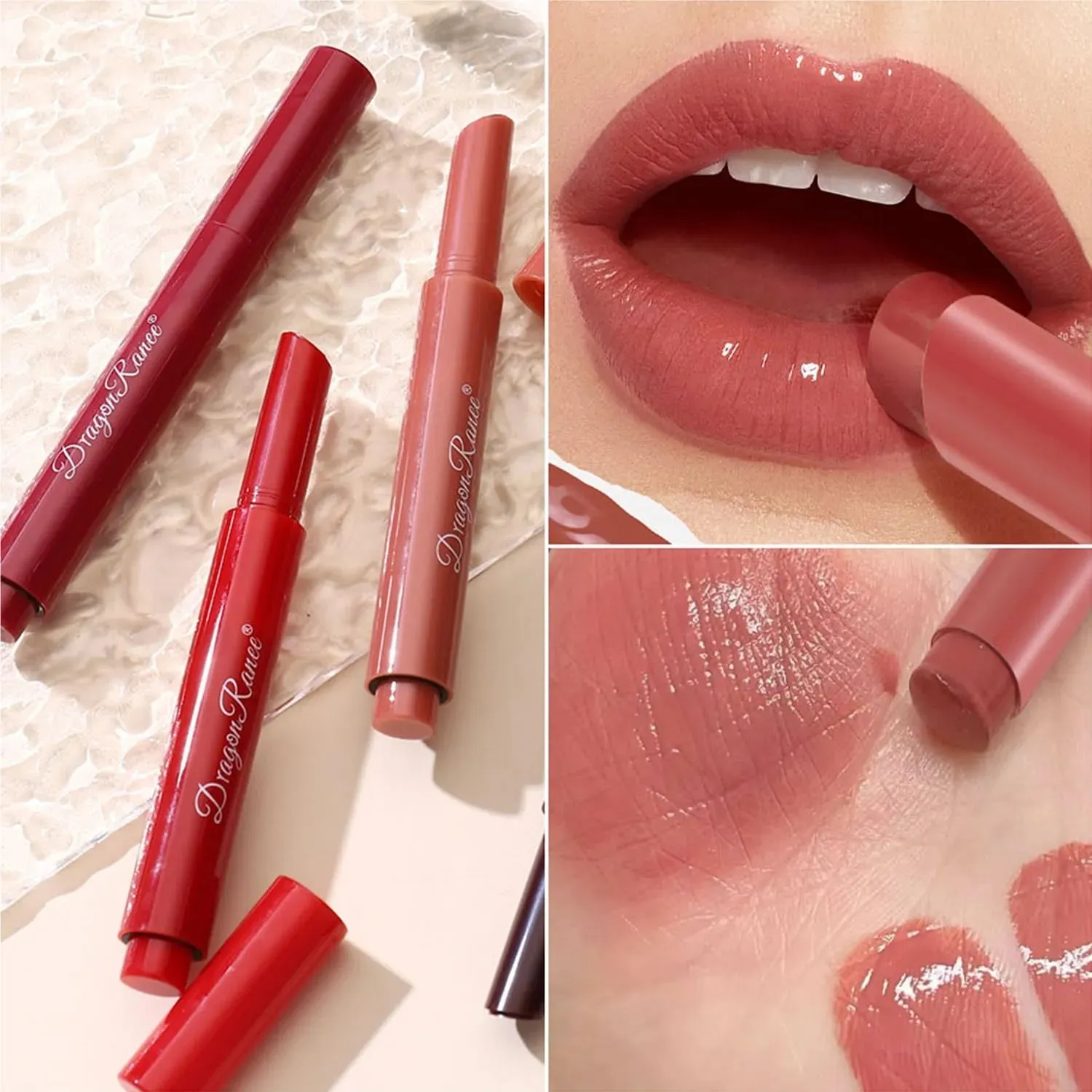 Dragon Ranee Pack of 3 Velvet Matte Lip crayon Lipstick D8017