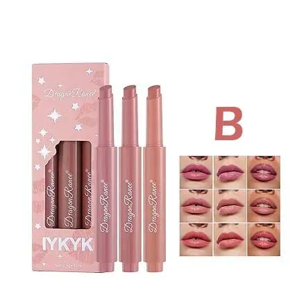 Dragon Ranee Pack of 3 Velvet Matte Lip crayon Lipstick D8017