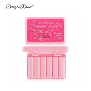 Drogan Ranee Honey Peach Set 6 Pieces Lipstick Long-lasting, Moisturizing And Matte Lipstick