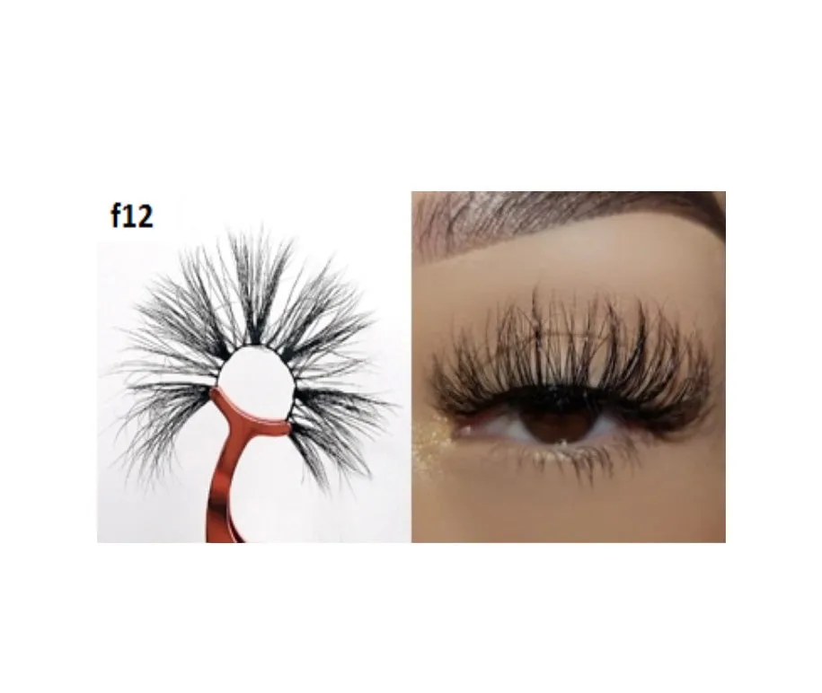 Faux Mink 5D Lashes #F12 - MQO 12 pcs