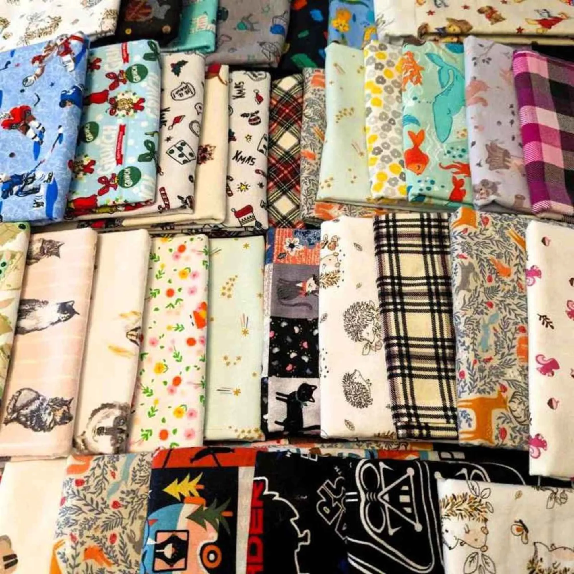 Flannel Scrap Pack by the Pound, Rag Quilts, Various Themes