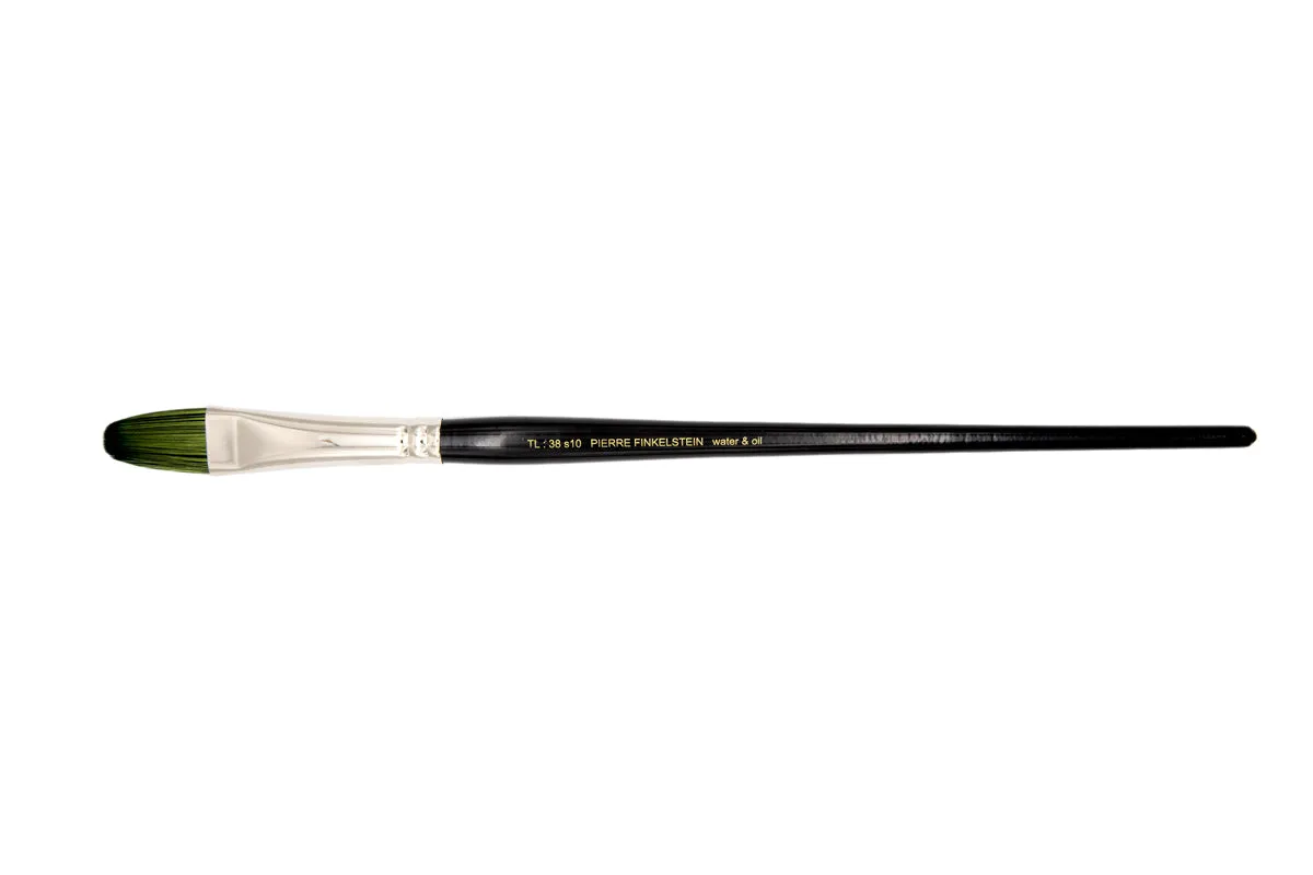 Flat Filbert Striping Brush Long Handle (Cambr'yl Nylon) | TL-38