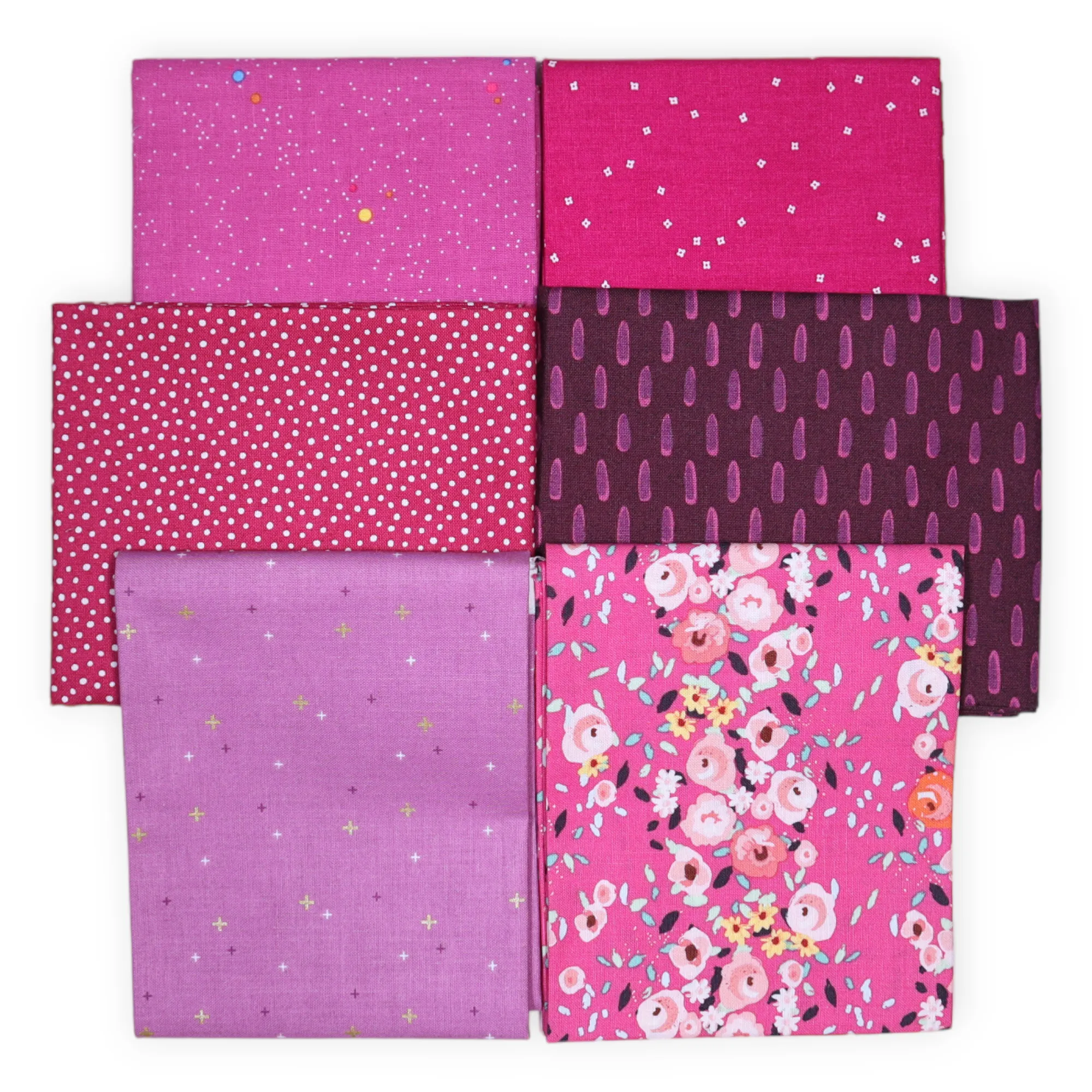 Fuchsia (6) Piece Fat Quarter Bundle