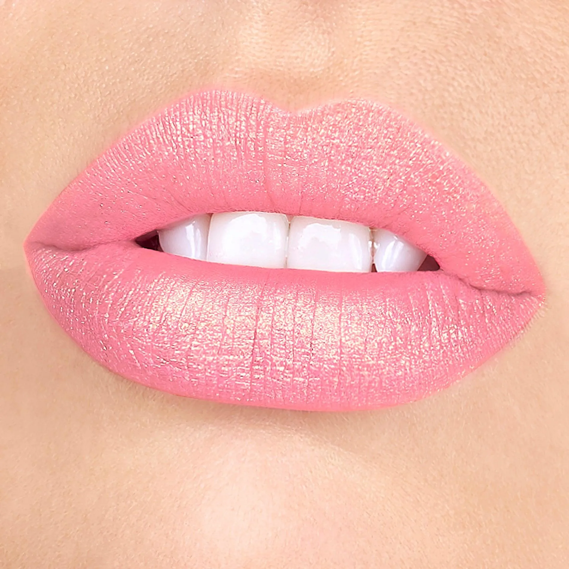 Go See  | A Sheer Pale Pink With Gold And Rose Shimmer Liquid Lipstick