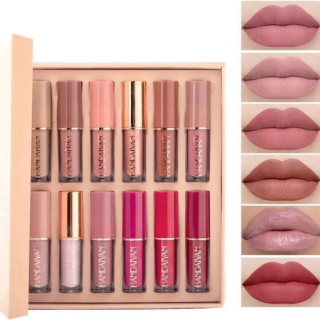 HANDAIYAN 12 Colours Liquid Lipstick Gift Set