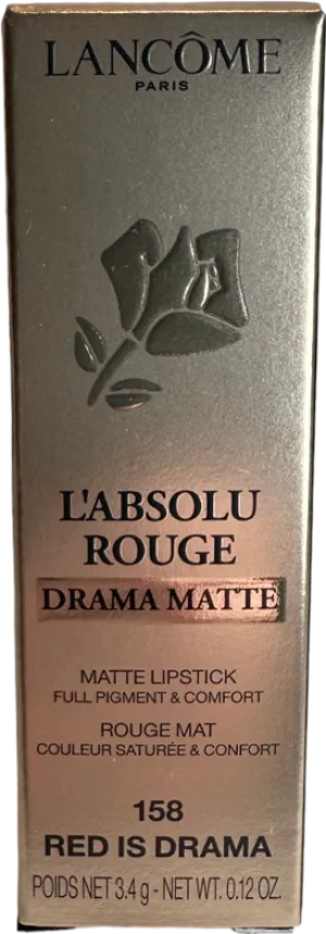 Lancome L'absolu Rouge Drama Matte 158 Red Is Drama 3.4g