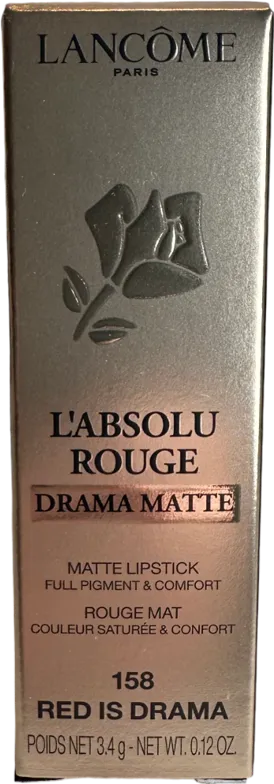 Lancome L'absolu Rouge Drama Matte 158 Red Is Drama 3.4g