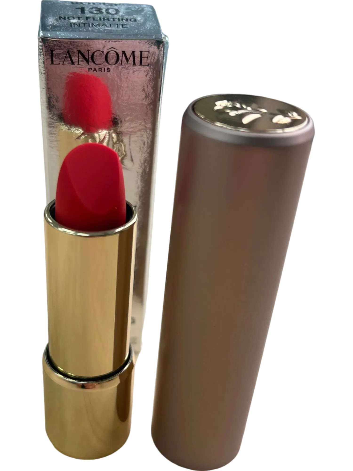 Lancome Red Matte Veil Lipstick L'Absolu Rouge Intimatte - 130 Not Flirting