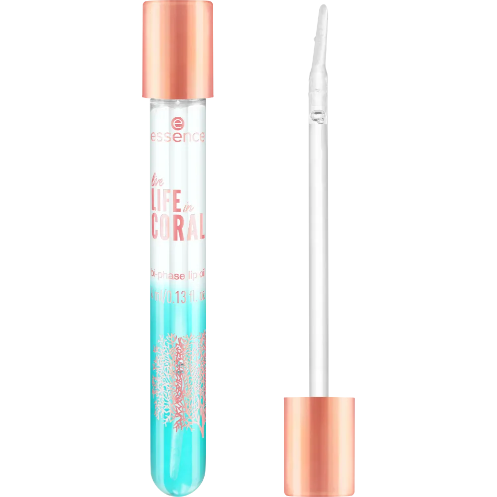 live LIFE in CORAL bi-phase lip oil