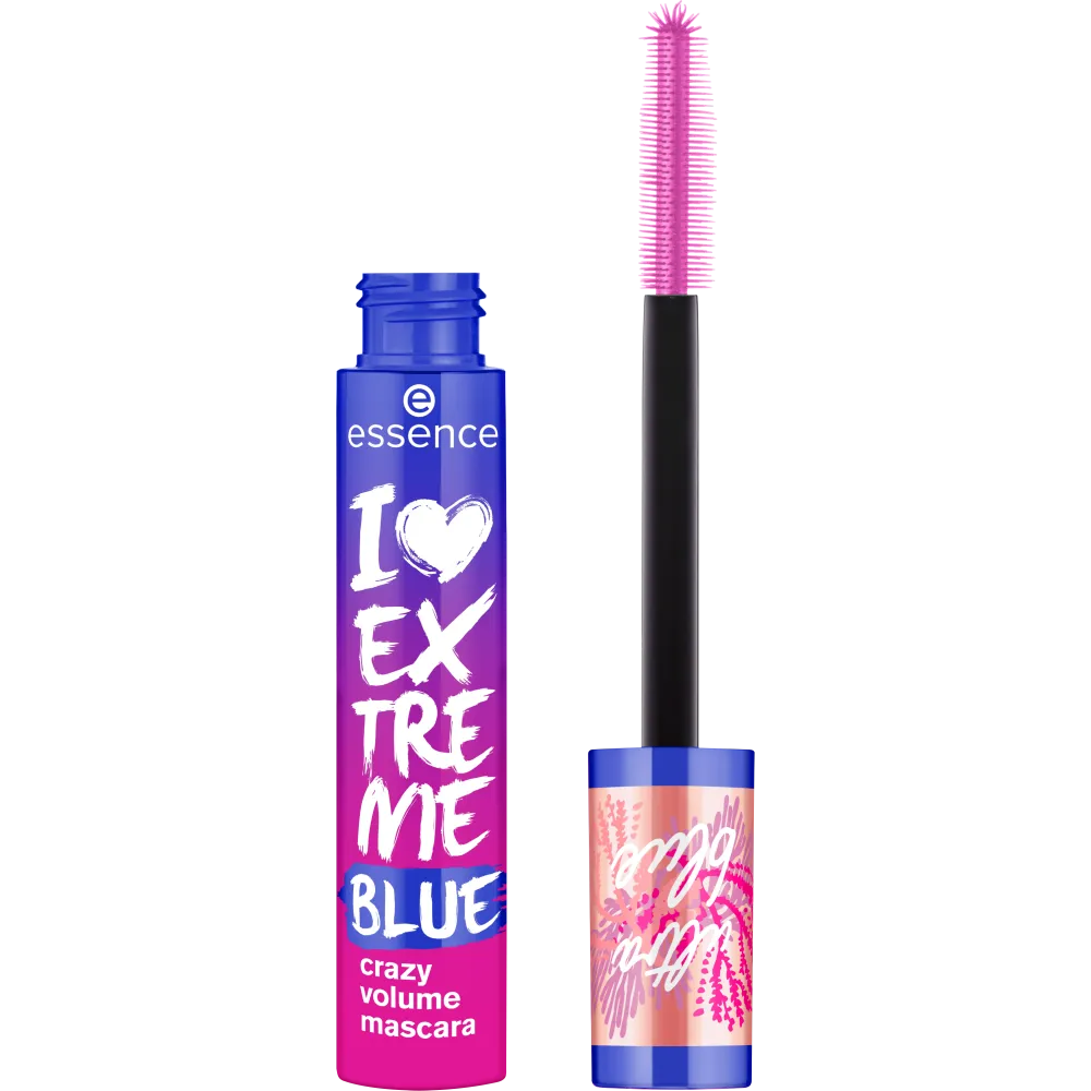 live LIFE in CORAL I LOVE EXTREME BLUE crazy volume mascara