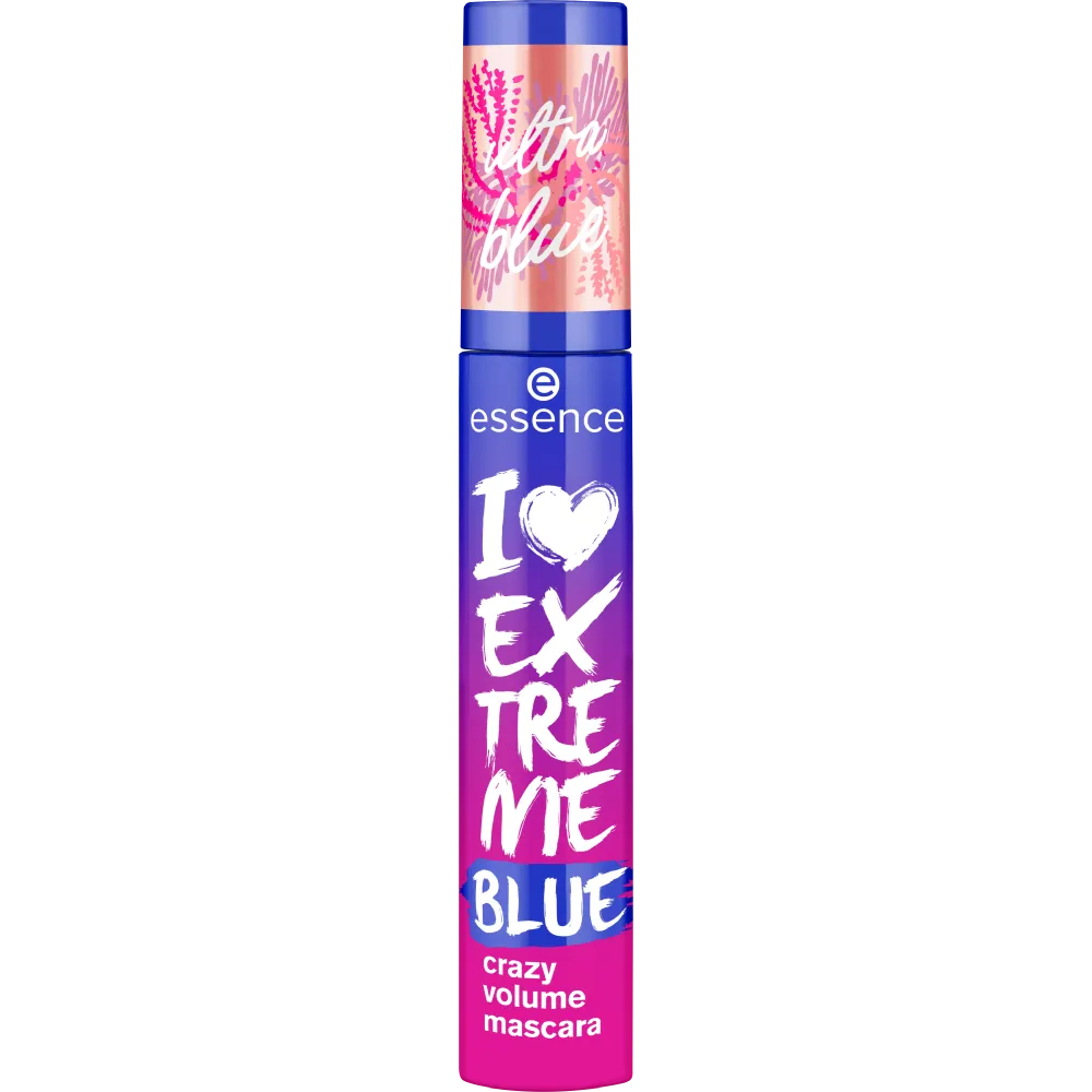 live LIFE in CORAL I LOVE EXTREME BLUE crazy volume mascara