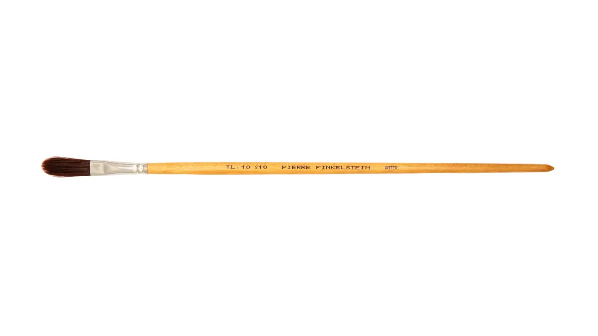 Long Filbert Striping Brush (Bordeaux Nylon) | TL-10