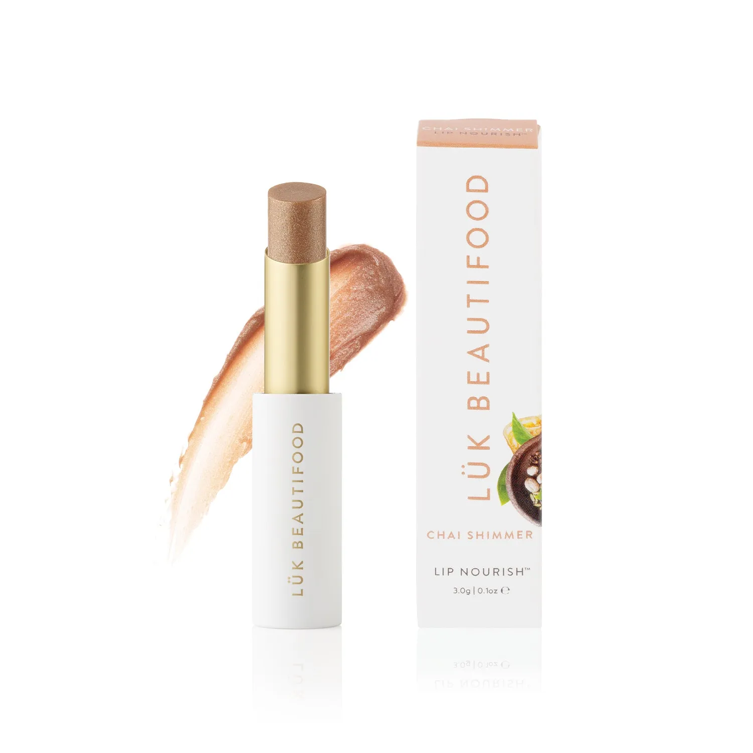 Luk Beautifood Lip Nourish Organic Lipstick Chai Shimmer