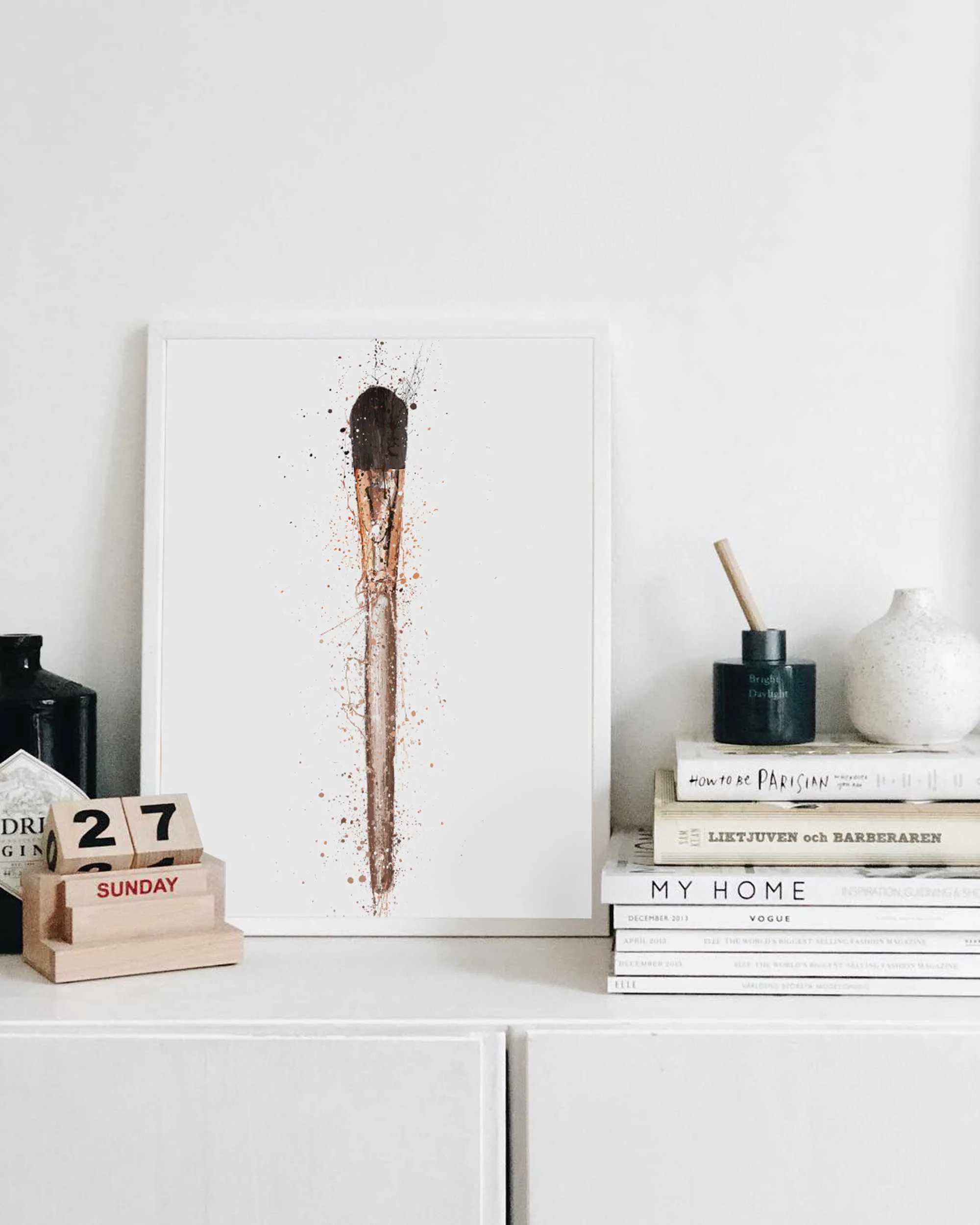 Makeup Brush Wall Art Print 'Foundation'